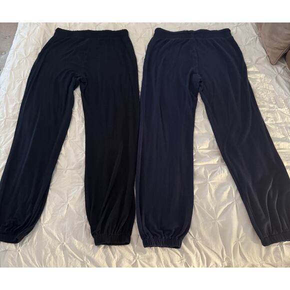 J. Crew 2 Joggers Set Women's Black/Navy Blue Drapey Comfort Size XS - Picture 10 of 10